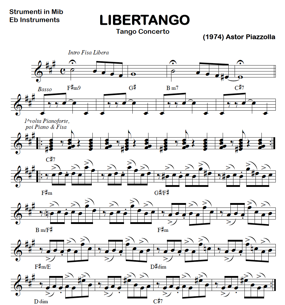 Либертанго скрипка